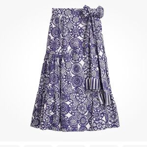Marie Oliver Blue and White Geometric Skirt